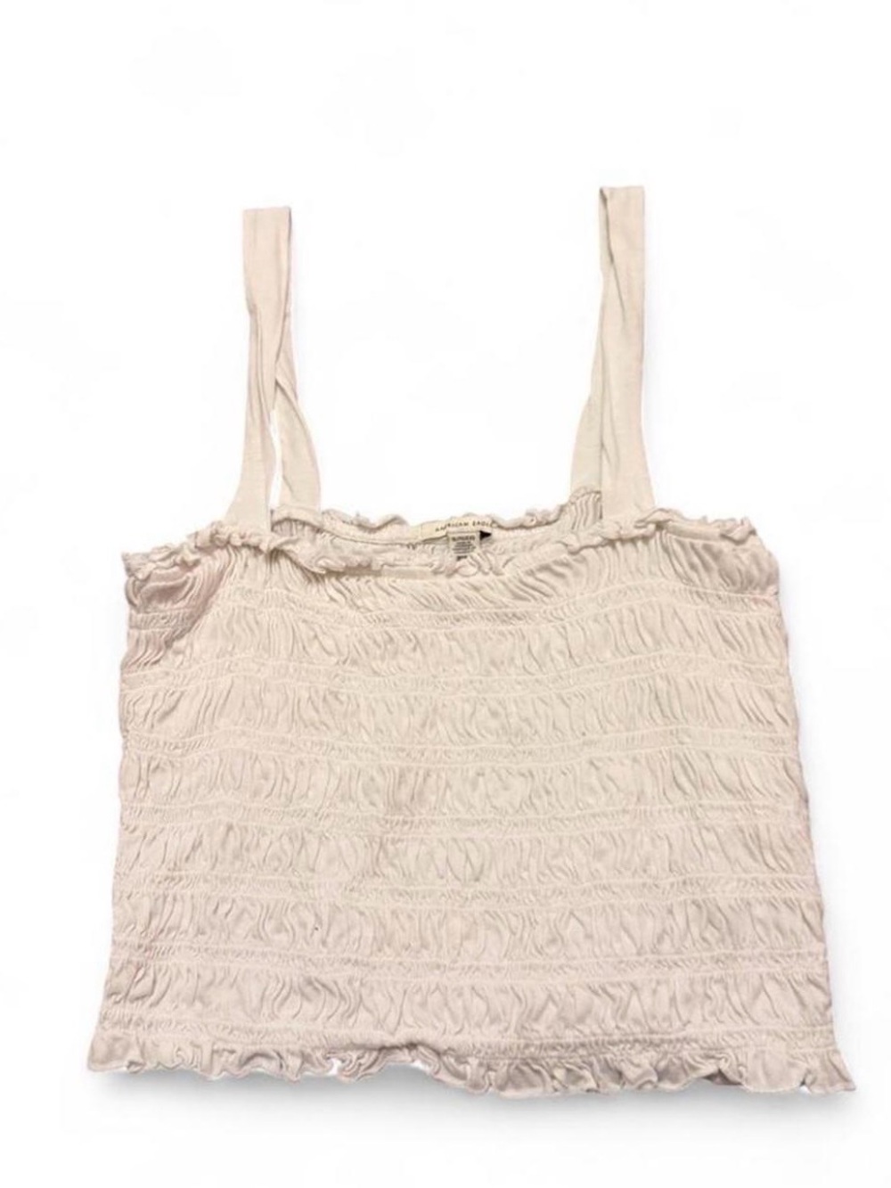 American eagle white womens ruffled top size CL